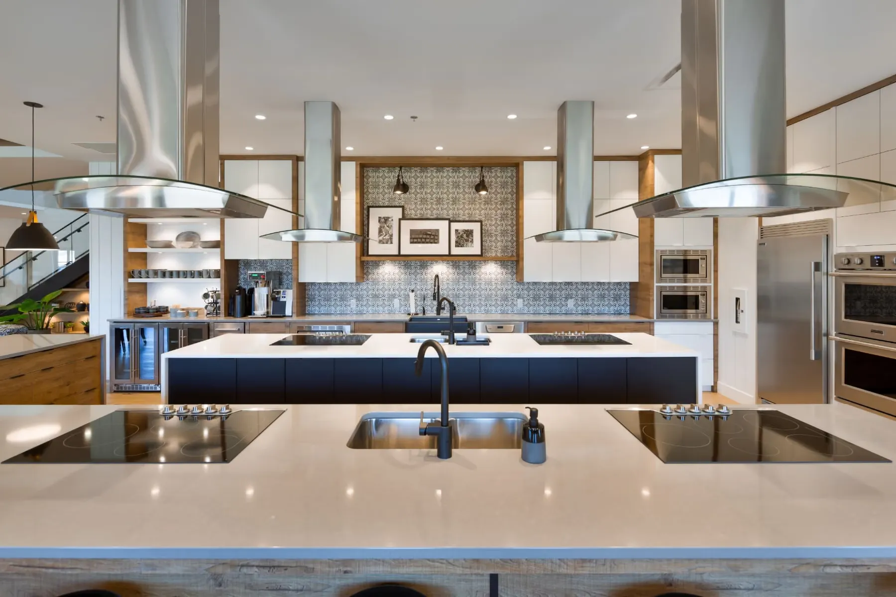 Finished kitchen at JoeAnna's House with quartz counters and full-height cabinetry