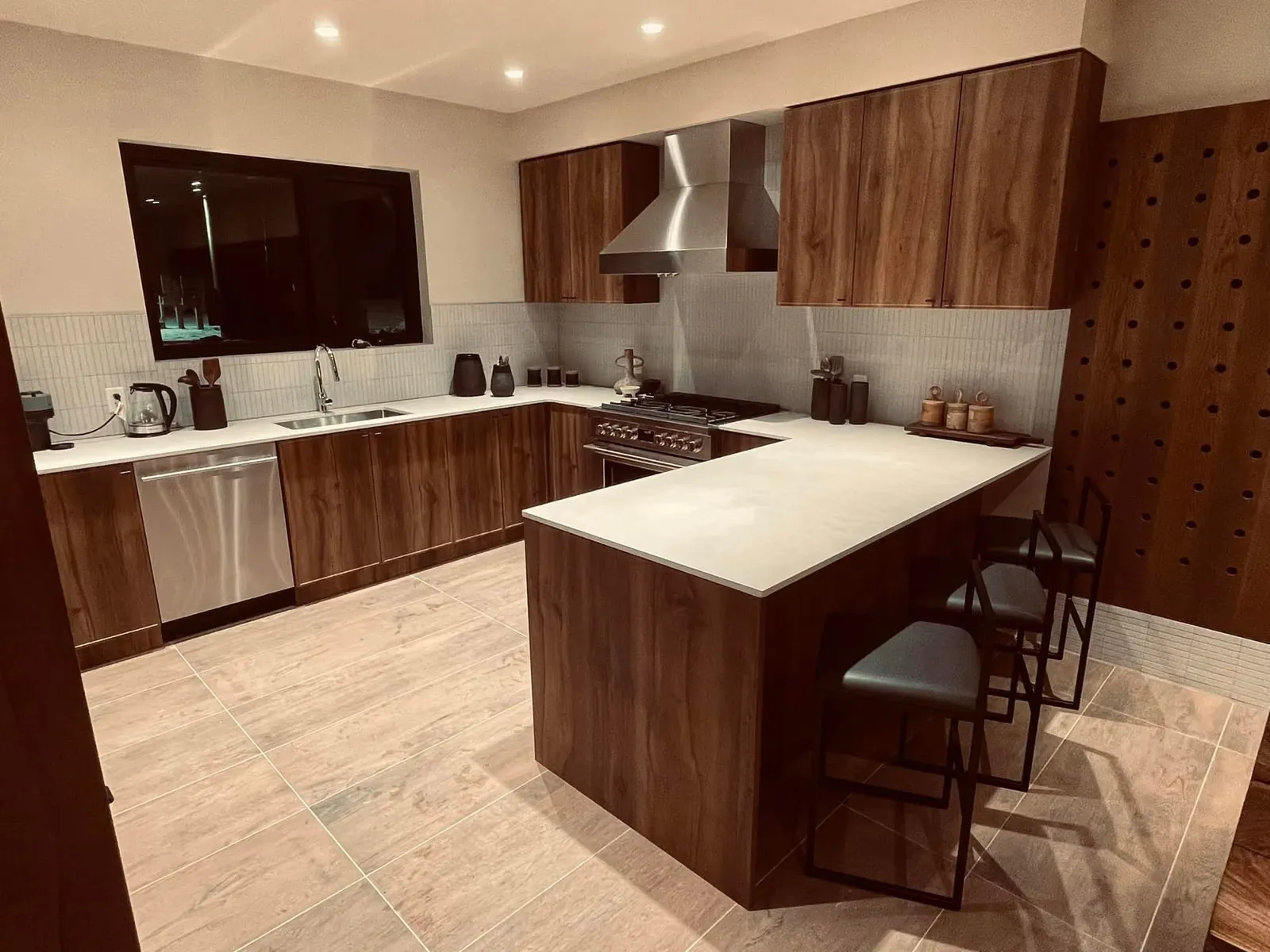 RED Mountain presentation centre kitchen island and counter detail